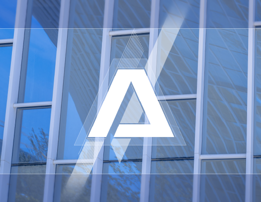 An example of a graphic design project I did for Delta Motion, featuring the Delta A icon on a stylized desktop background